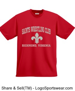 Saints Wrestling Club Moisture Wicking T-shirt Design Zoom